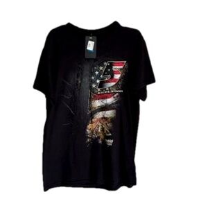 NWT Hendrik Motorsport Kyle Larson Camo Patriotic t-shirt size M